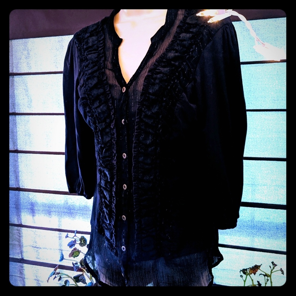 Boutique brands black blouse size medium
